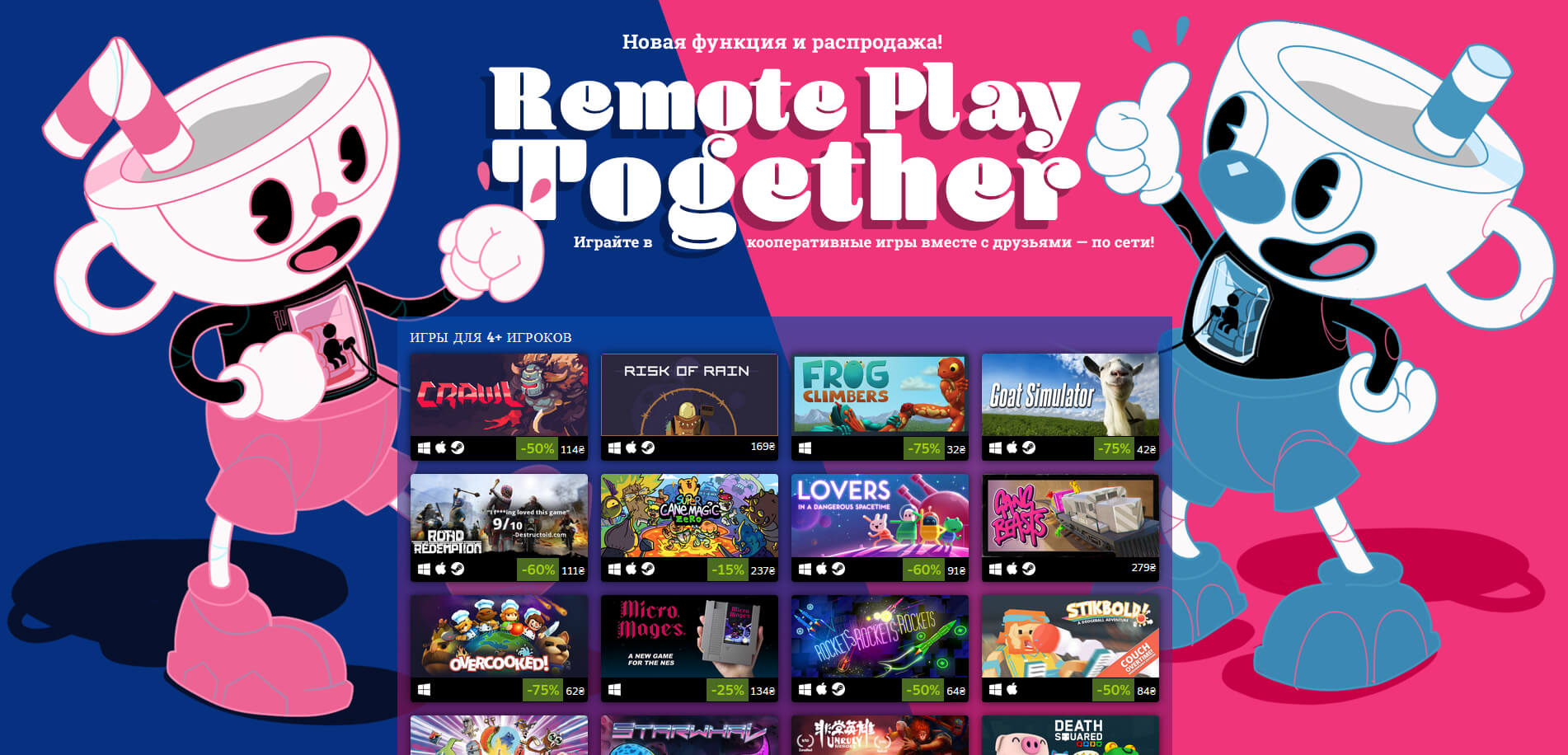 Функция Steam Remote Play Together официально запущена (фото)