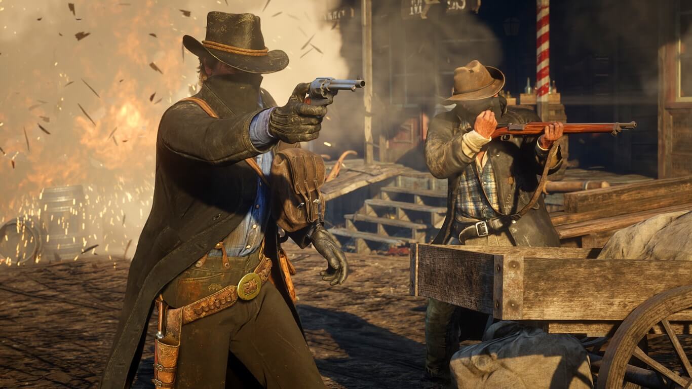 Red Dead Redemption 2 перестрелка (фото)